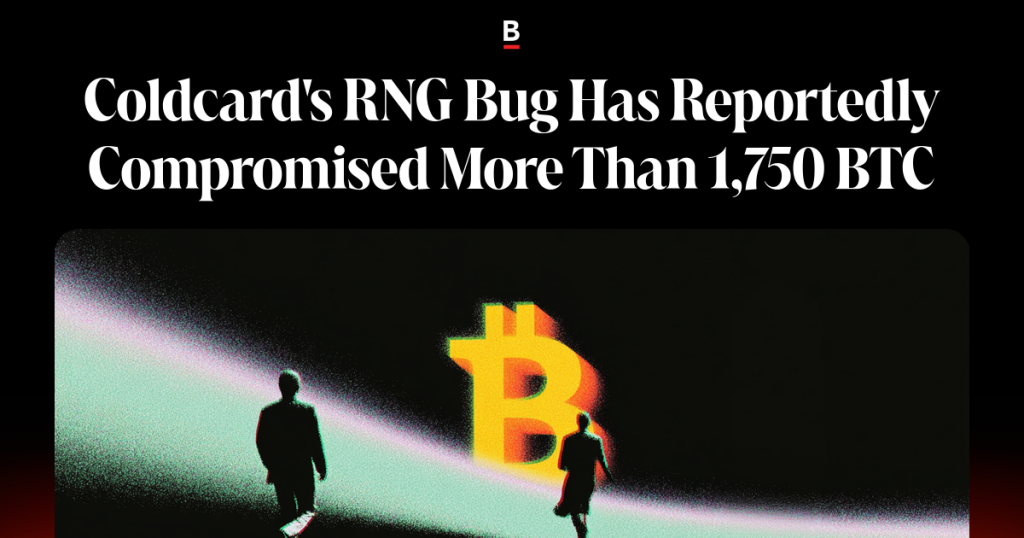 Coldcard’s RNG Bug Has Reportedly Compromised As Much As 2,000 BTC
